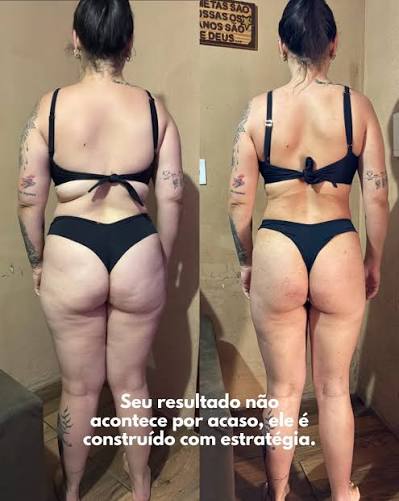 Antes e depois de Ana Paula após seguir o plano alimentar